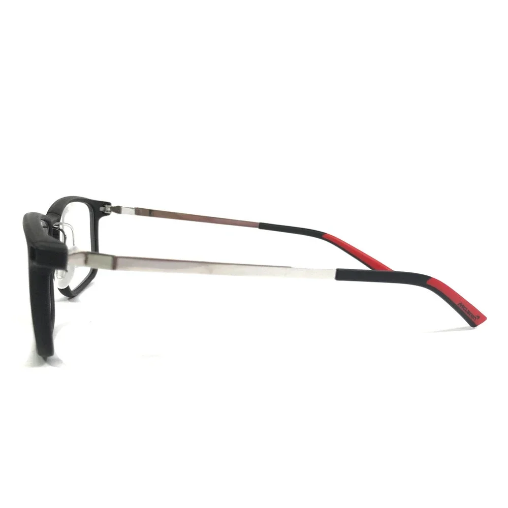 McLaren Eyeglasses Frames MLOP-98O11A C01 Matte Black Red Asian Fit 55-19-143